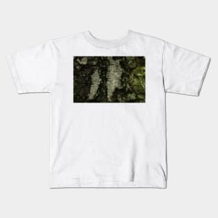 Birch Bark With Moss Kids T-Shirt